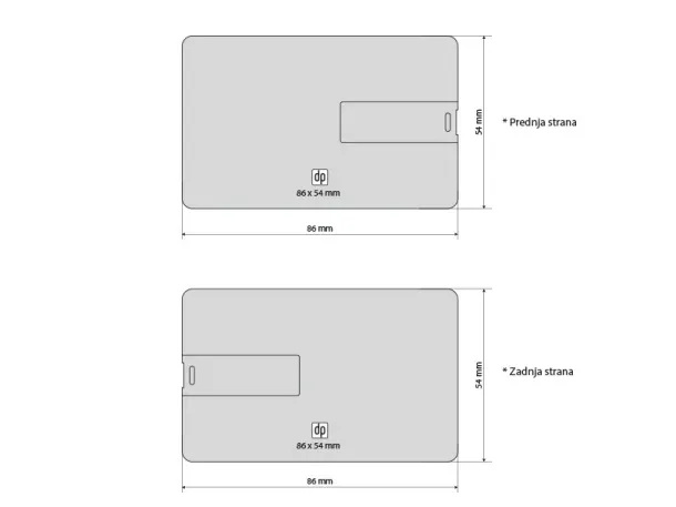 CREDIT CARD USB Flash memory - PIXO White