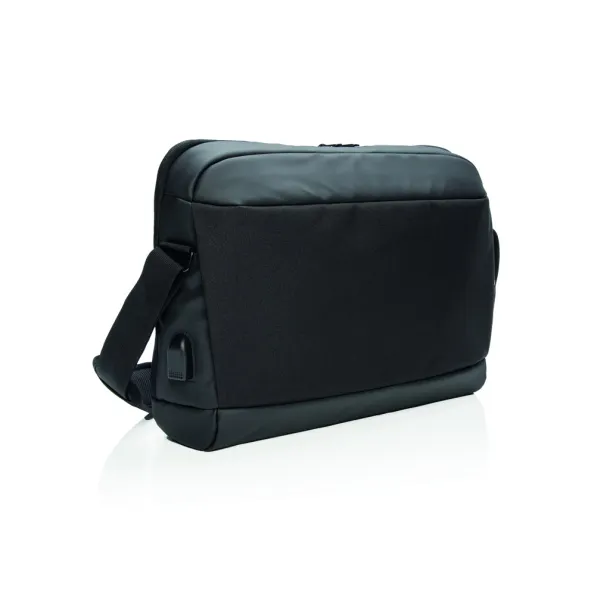  Madrid RFID USB 15.6" laptop bag PVC free - XD Xclusive Black Black