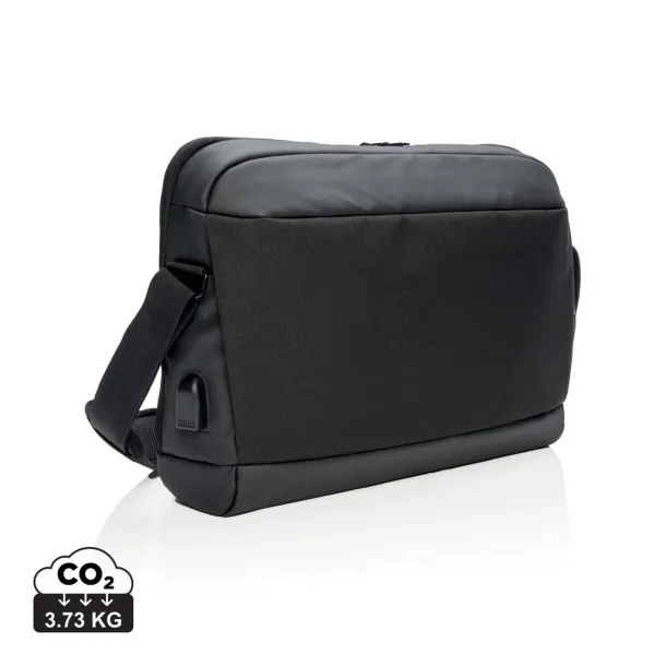  Madrid RFID USB 15.6" laptop bag PVC free - XD Xclusive Black Black