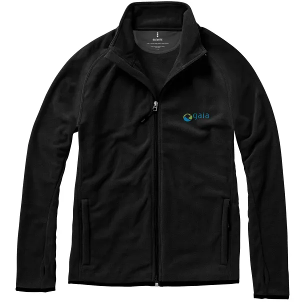 Brossard micro fleece full zip jacket - Elevate Life Solid black