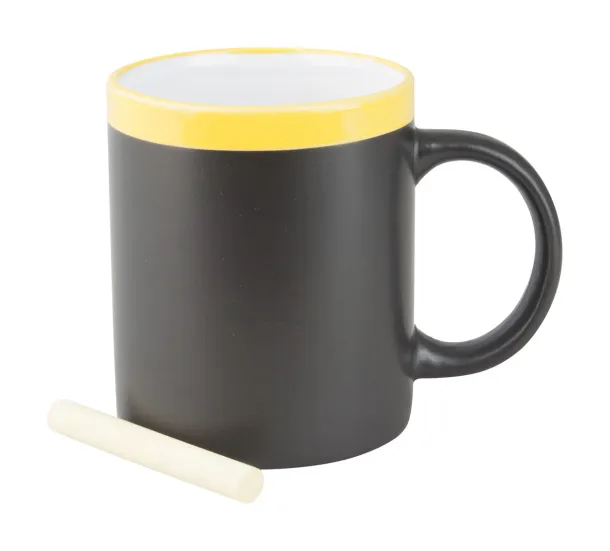 Colorful chalk mug Black Yellow