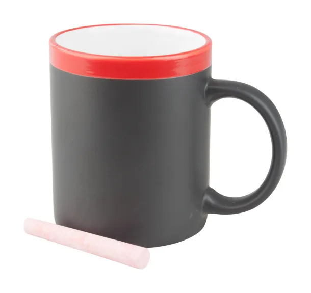 Colorful chalk mug Black Red