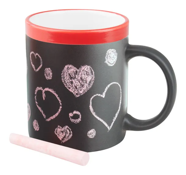 Colorful chalk mug Black Red