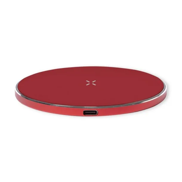  Recycled aluminium wireless charger 15W red