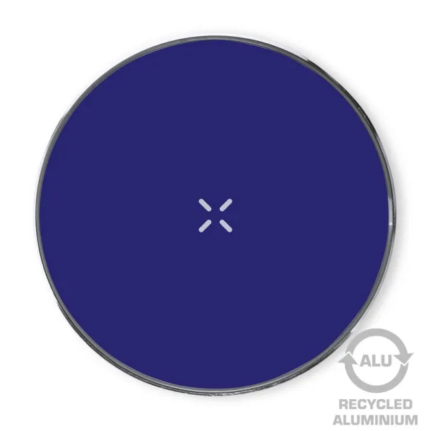  Recycled aluminium wireless charger 15W blue