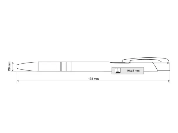 OGGI SLIM metal ball pen Metalik crna