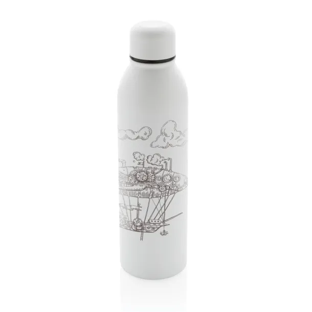  RCS Recycled stainless steel vacuum bottle - XD Collection White 