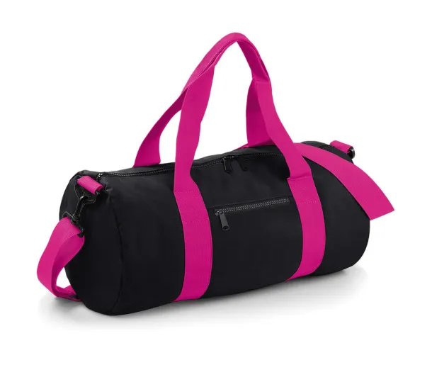  Valjkasta torba - Bagbase Crna Fuchsia