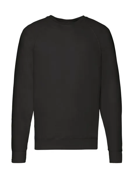  Lagani raglan pulover, 240 g/m² - Fruit of the Loom Crna