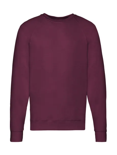  Lagani raglan pulover, 240 g/m² - Fruit of the Loom burgundac