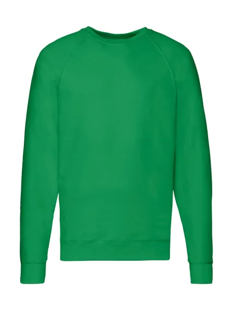  Lagani raglan pulover - Fruit of the Loom Kelly Green