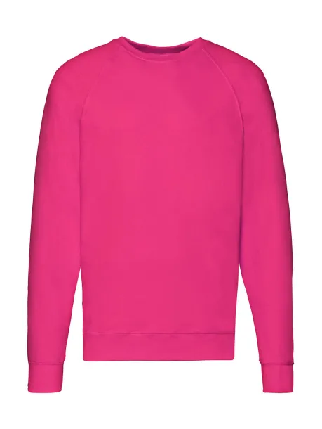  Lagani raglan pulover, 240 g/m² - Fruit of the Loom Fuchsia