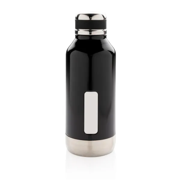  Leak proof vacuum bottle with logo plate - XD Collection Black 