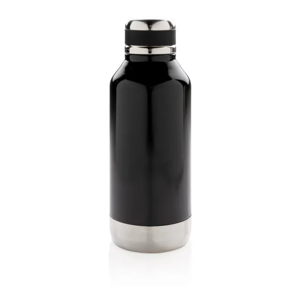  Leak proof vacuum bottle with logo plate - XD Collection Black 