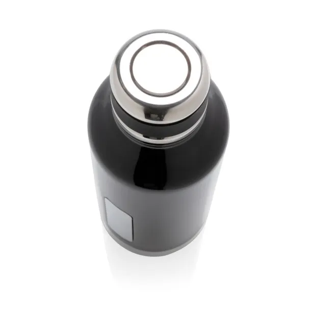  termos boca s pločicom za logo, 500 ml - XD Collection Crna 