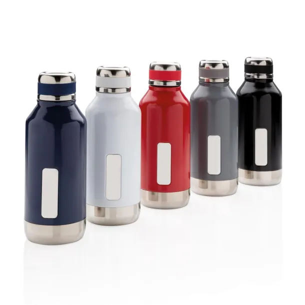  Leak proof vacuum bottle with logo plate - XD Collection Black 