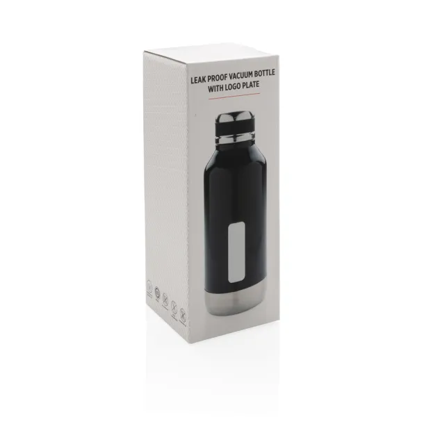  termos boca s pločicom za logo, 500 ml - XD Collection Crna 