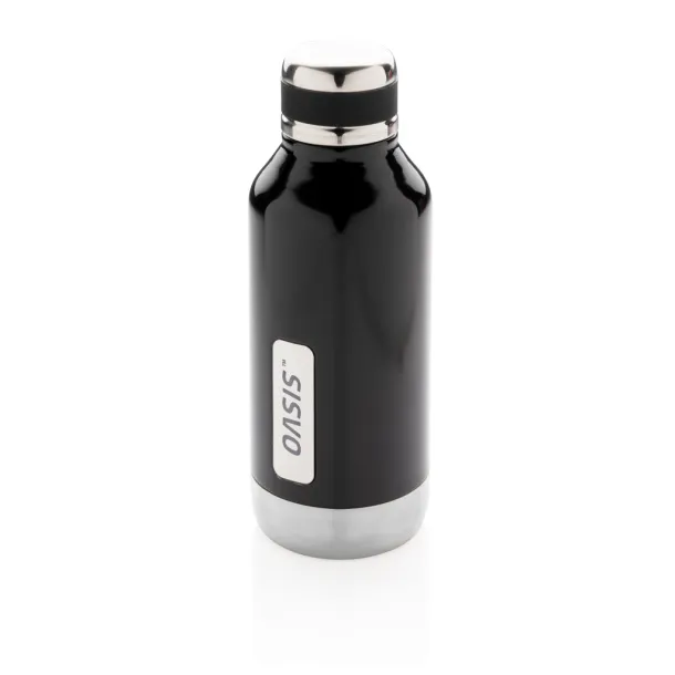  termos boca s pločicom za logo, 500 ml - XD Collection Crna 