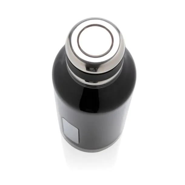  termos boca s pločicom za logo, 500 ml - XD Collection Crna 