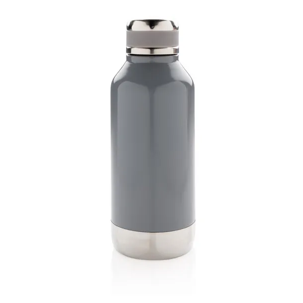  Leak proof vacuum bottle with logo plate - XD Collection Cool Grey 8 