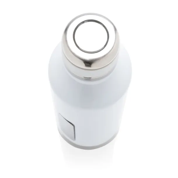  Leak proof vacuum bottle with logo plate - XD Collection White 