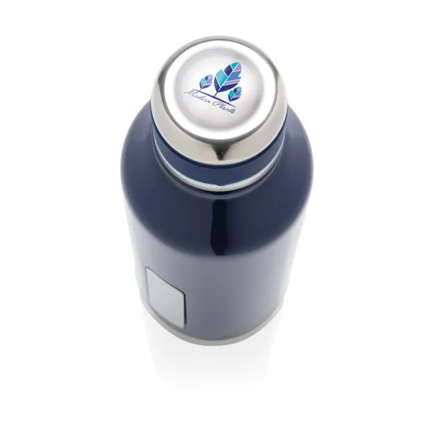  Leak proof vacuum bottle with logo plate - XD Collection Blue 