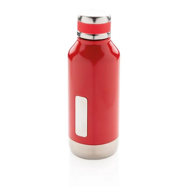  Leak proof vacuum bottle with logo plate - XD Collection Red 