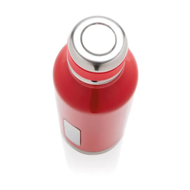  Leak proof vacuum bottle with logo plate - XD Collection Red 