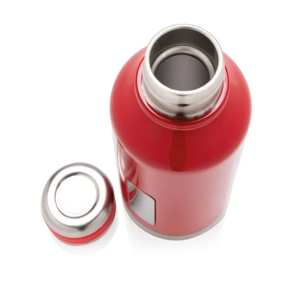  Leak proof vacuum bottle with logo plate - XD Collection Red 