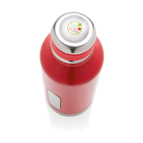  termos boca s pločicom za logo, 500 ml - XD Collection Crvena 