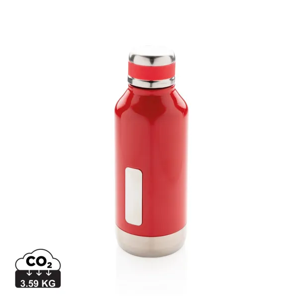  Leak proof vacuum bottle with logo plate - XD Collection Red 