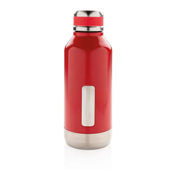  Leak proof vacuum bottle with logo plate - XD Collection Red 