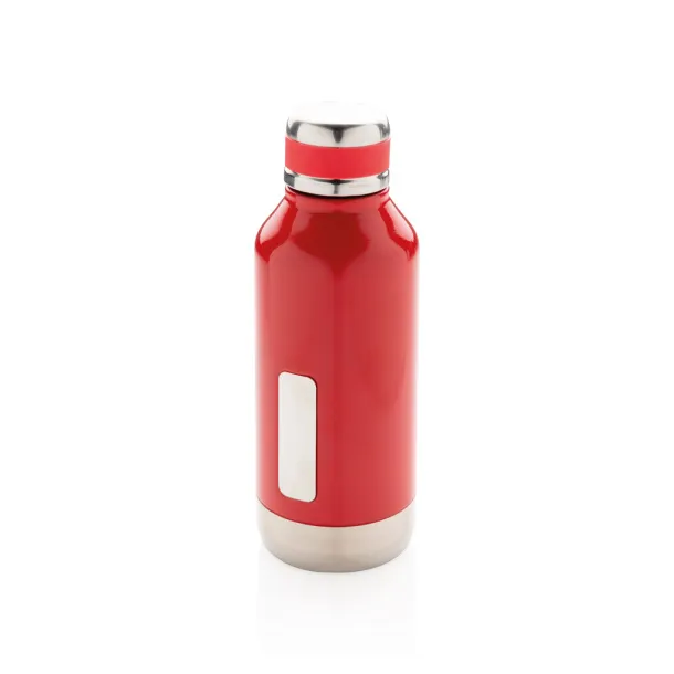  Leak proof vacuum bottle with logo plate - XD Collection Red 