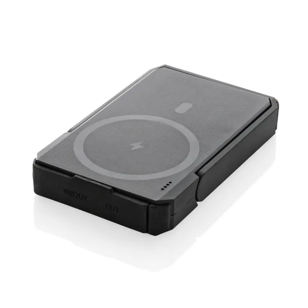  Skywave solarna prijenosna baterija s bežičnim punjačem - 10 W, 5 000 mAh - XD Xclusive Crna