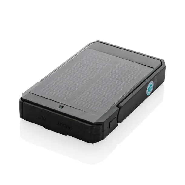  Skywave solarna prijenosna baterija s 10W bežičnim punjeačem od RCS reciklirane plastike, 5.000 mAh - XD Xclusive Crna 