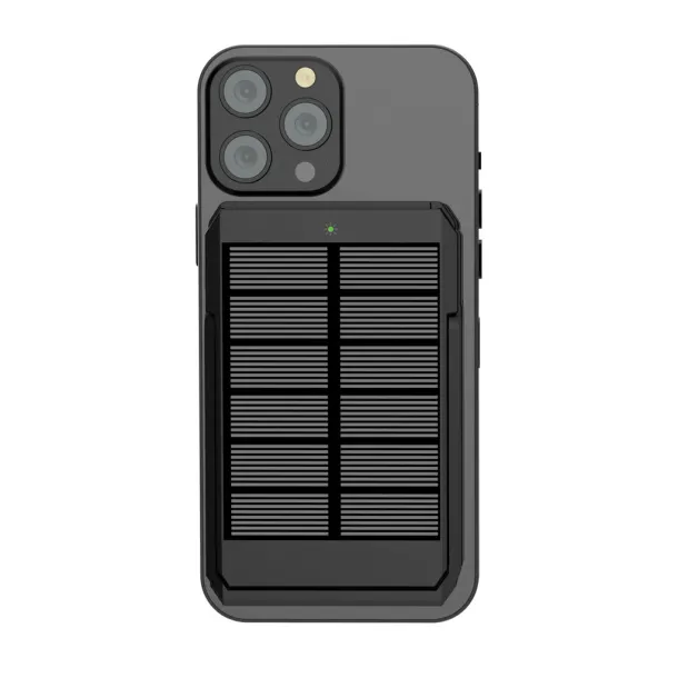  Skywave solarna prijenosna baterija s bežičnim punjačem - 10 W, 5 000 mAh - XD Xclusive Crna
