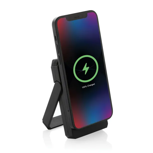  Skywave solarna prijenosna baterija s bežičnim punjačem - 10 W, 5 000 mAh - XD Xclusive Crna