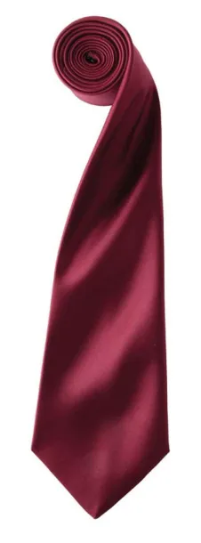  'COLOURS COLLECTION' SATIN TIE - Premier Burgundy