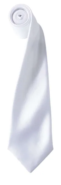  'COLOURS COLLECTION' SATIN TIE - Premier White