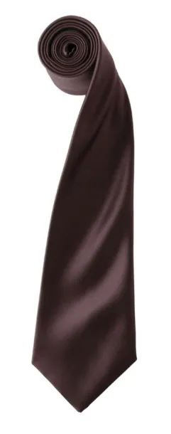  'COLOURS COLLECTION' SATIN TIE - Premier Brown