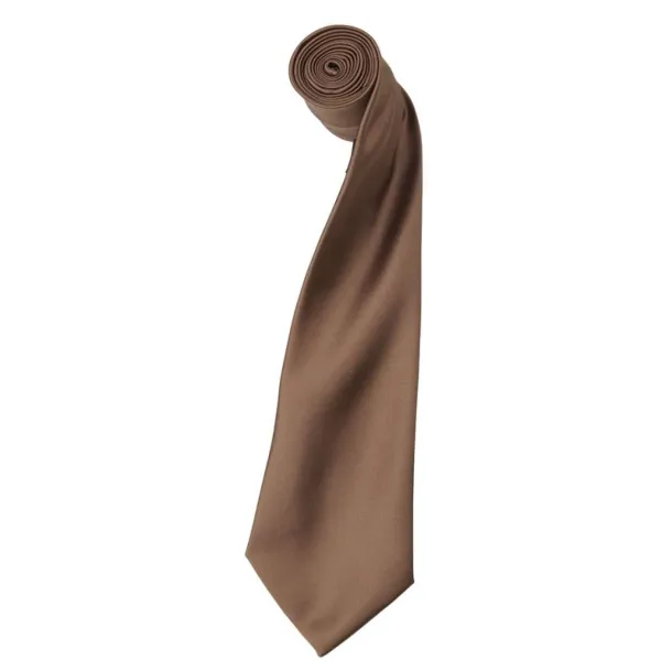  'COLOURS COLLECTION' SATIN TIE - Premier Mocha