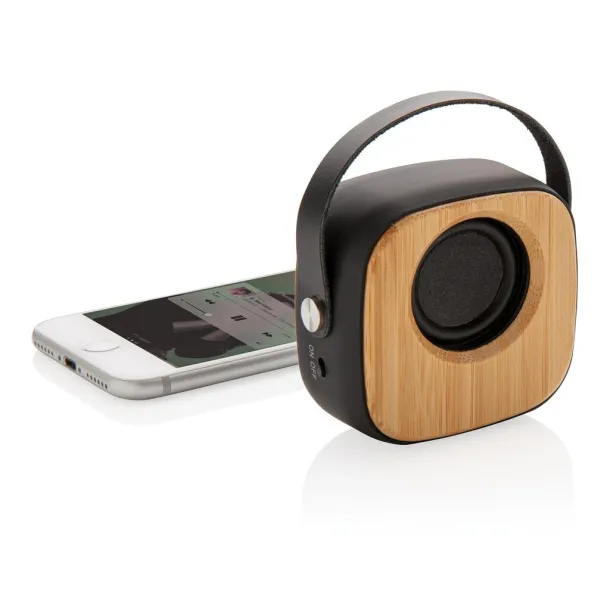  Bamboo 3W Wireless Fashion Speaker - XD Collection Black 