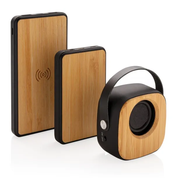  Bamboo 3W Wireless Fashion Speaker - XD Collection Black 