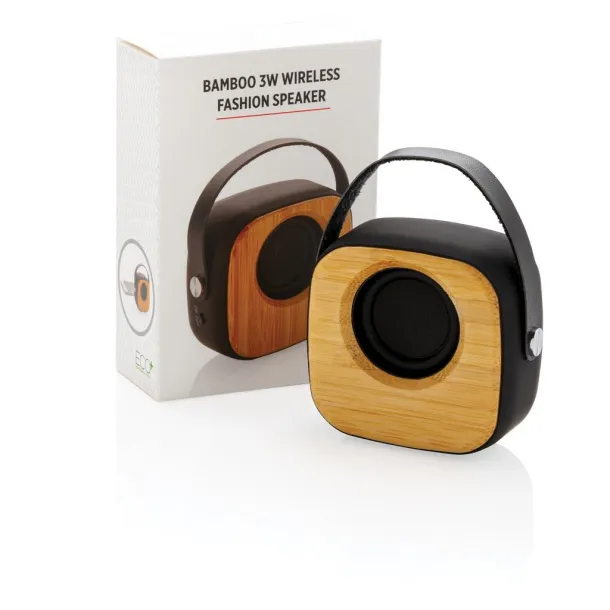  Bamboo 3W Wireless Fashion Speaker - XD Collection Black 