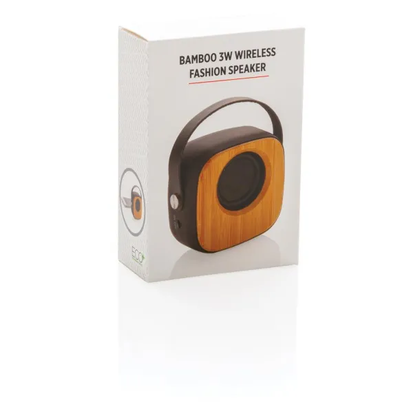  Bamboo 3W Wireless Fashion Speaker - XD Collection Black 