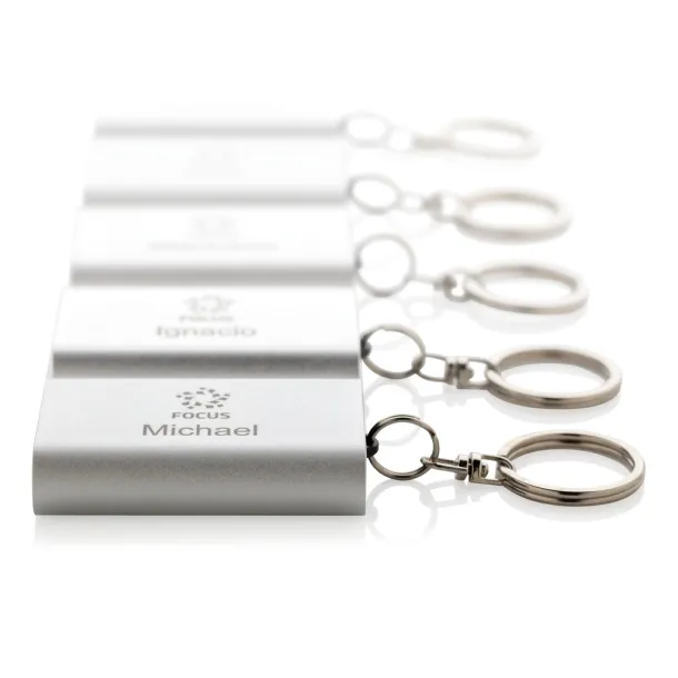  1.000 mAh keychain powerbank - XD Collection Silver 