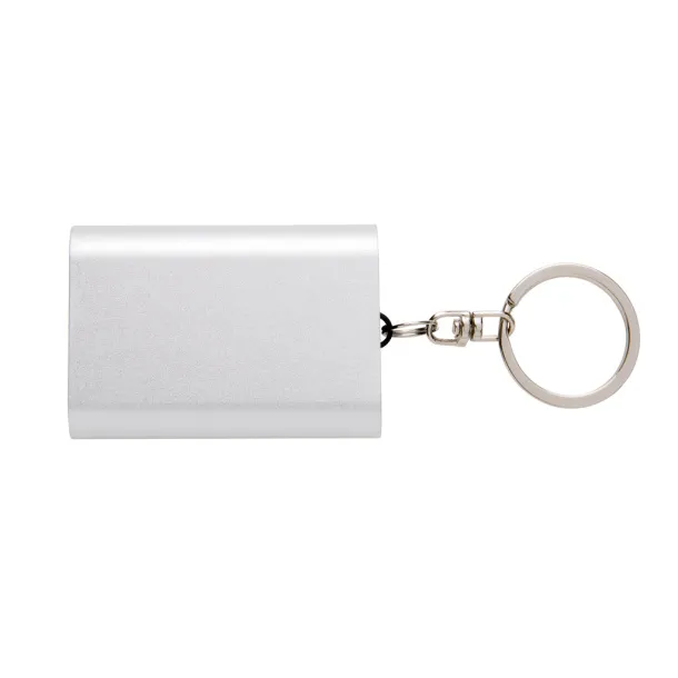  Prijenosna baterija privjesak za ključeve, 1 000 mAh - XD Collection Srebrna