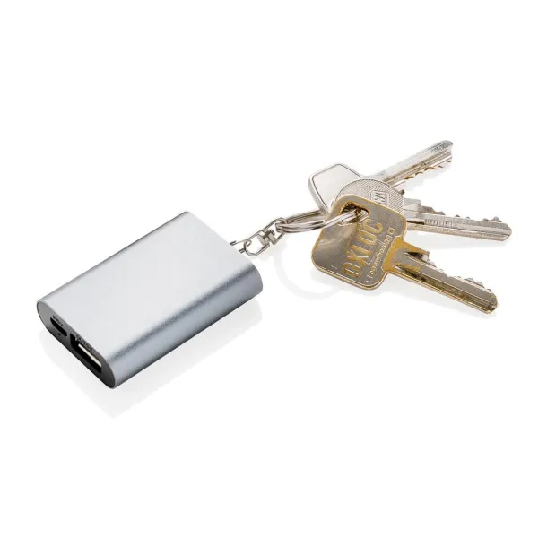  Prijenosna baterija privjesak za ključeve, 1 000 mAh - XD Collection Siva