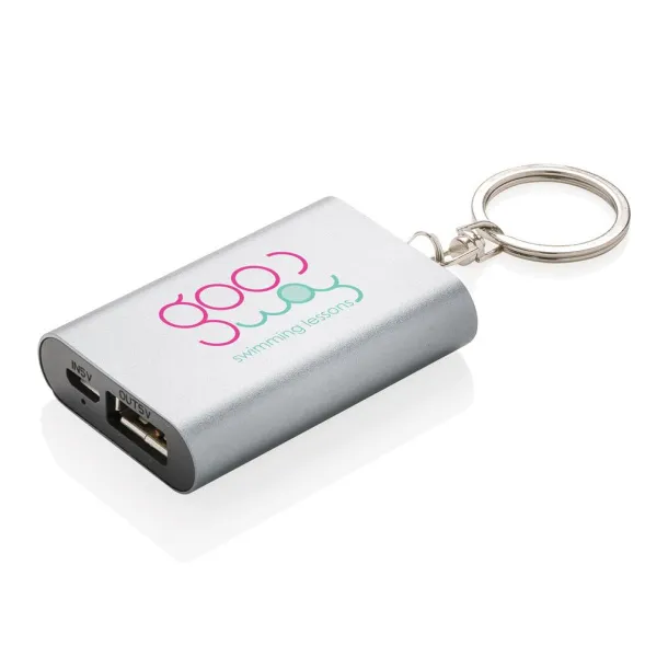  Prijenosna baterija privjesak za ključeve, 1 000 mAh - XD Collection Siva