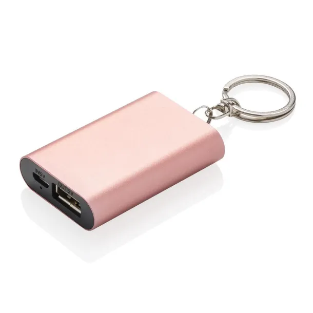  Prijenosna baterija privjesak za ključeve, 1 000 mAh - XD Collection Roza